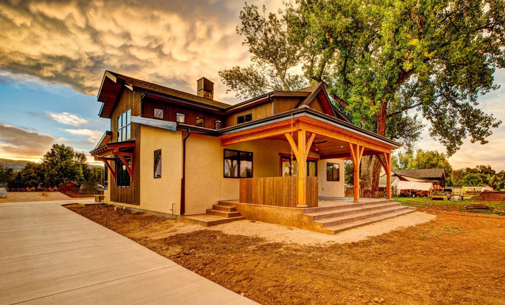 custom home build exterior shot